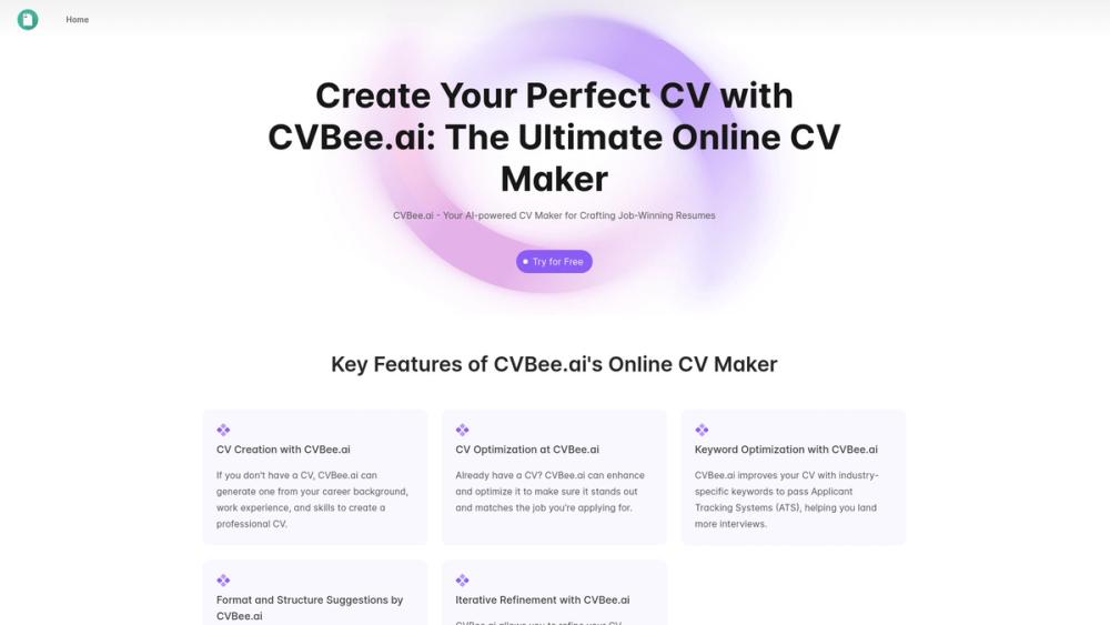 image for CVBee.ai: AI CV Maker Free Online