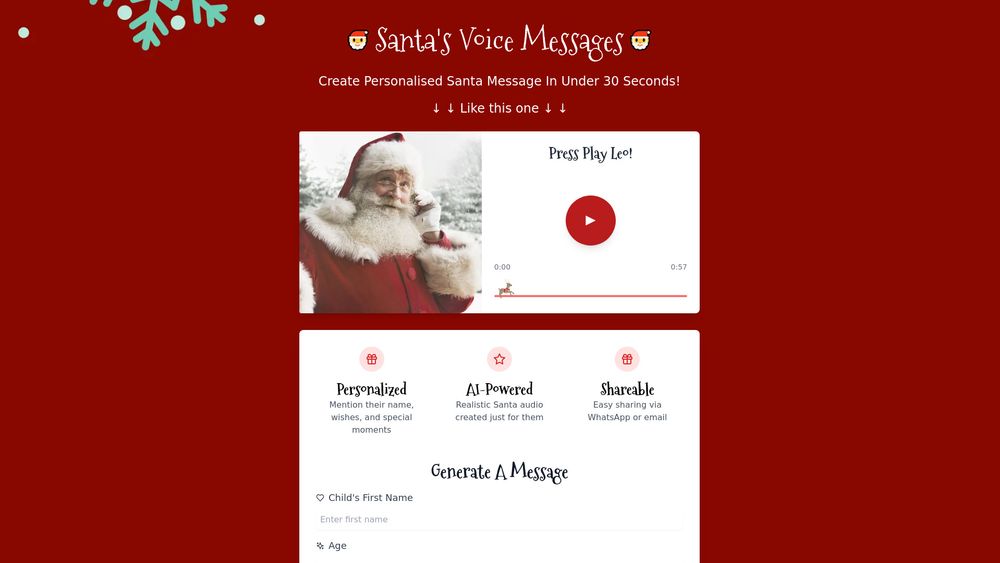image for Santas Voice Message