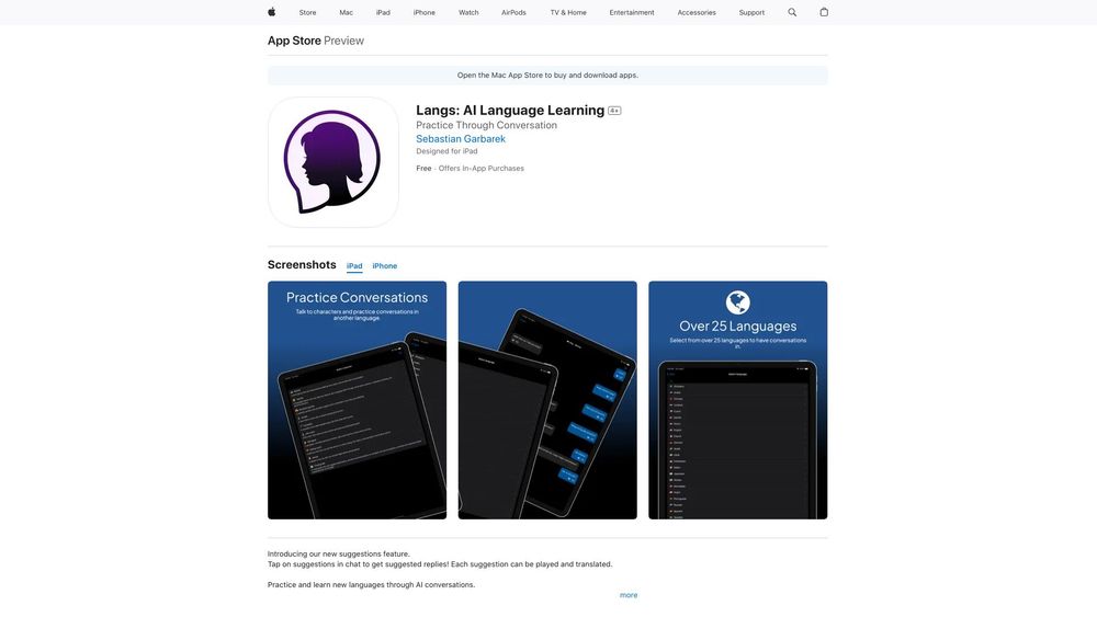 image for Langs: AI Language Learning
