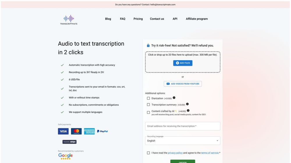 image for Transcriptmate.com