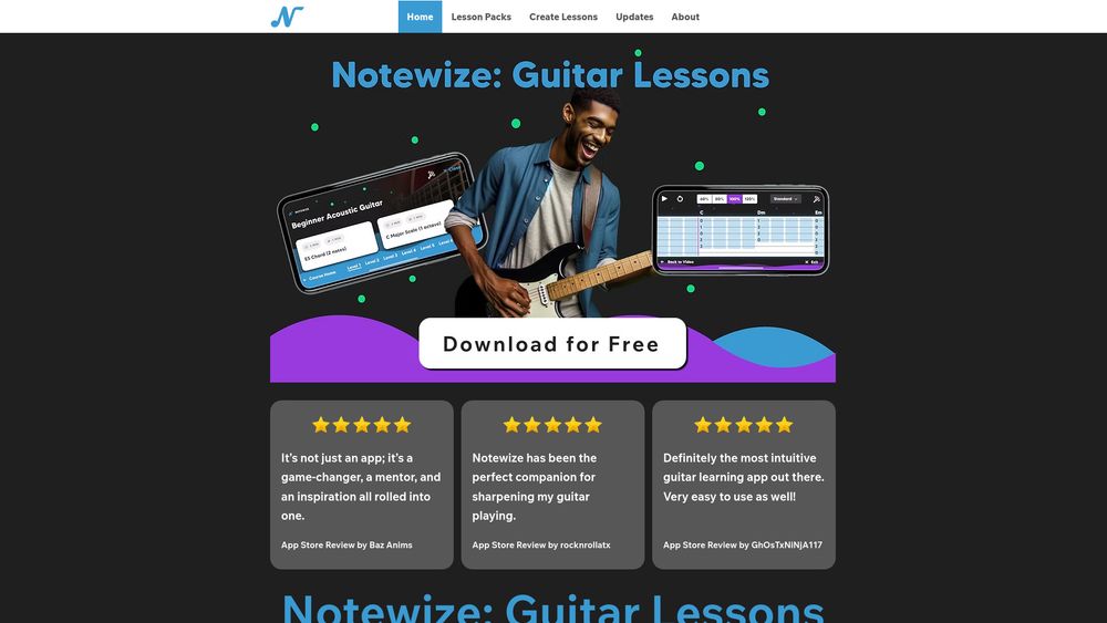image for Notewize: Guitar Lessons