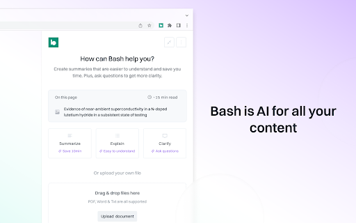 image for Bash: Summarize, explain, and create with AI