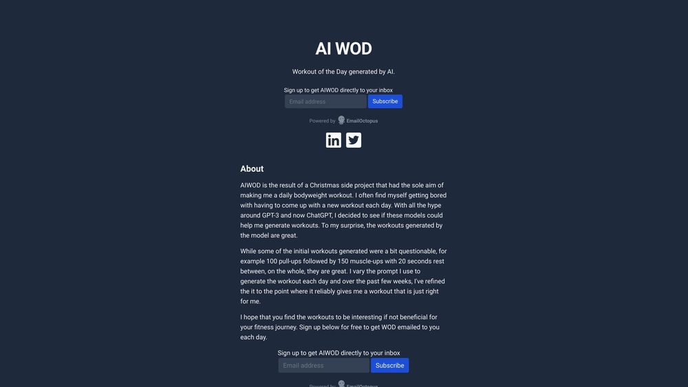 image for AI WOD