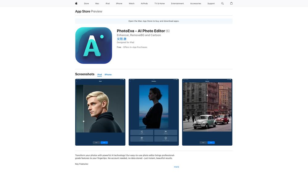 image for PhotoEva - AI Photo Editor & Enhancer