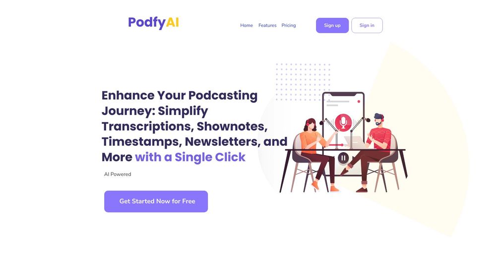 image for PodfyAI - The Platform for Creators and Agencies