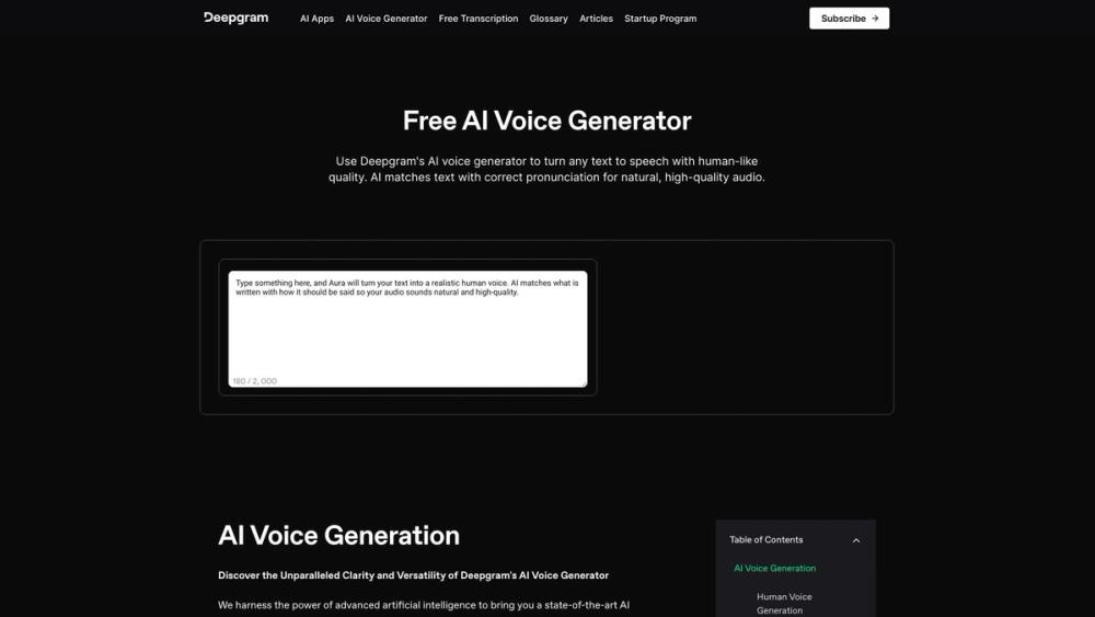 image for Deepgram AI Voice Generator