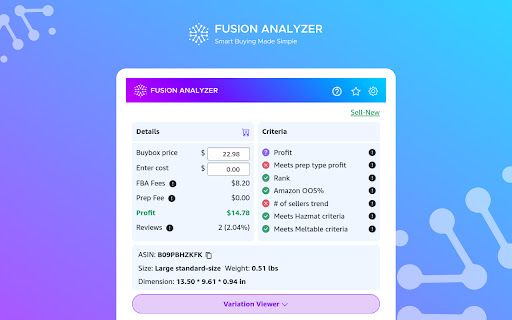 image for Fusion Analyzer: Smart Buying Made Simple