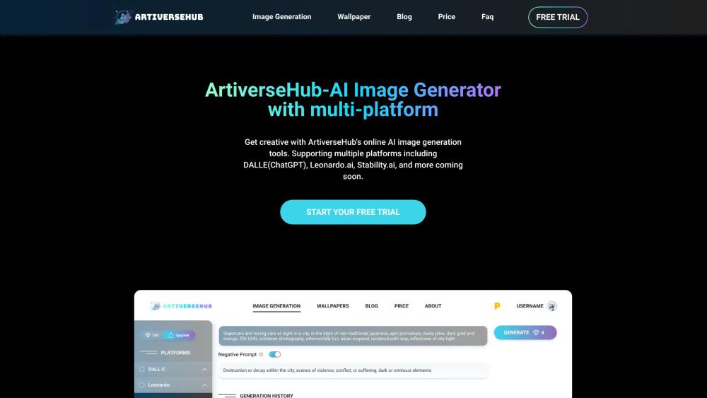 image for ArtiverseHub AI Image Generator