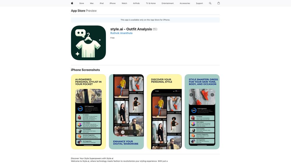 image for style.ai - Outfit Analysis