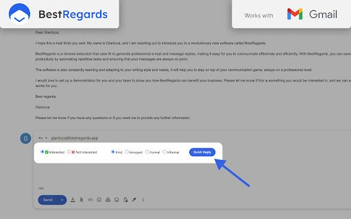 image for BestRegards - AI reply generator