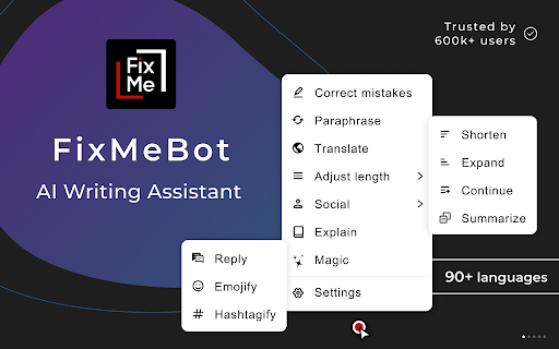 image for FixMeBot: AI Language Assistant