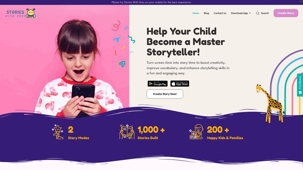 image for StoriesWithDory - Kids Story Builder App