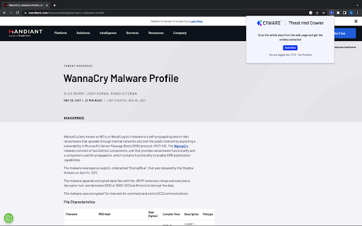 image for Cyware Threat Intel Crawler