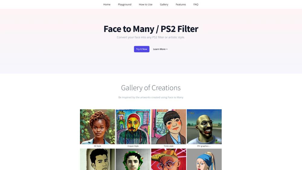 image for Face to Many(PS2Filters)