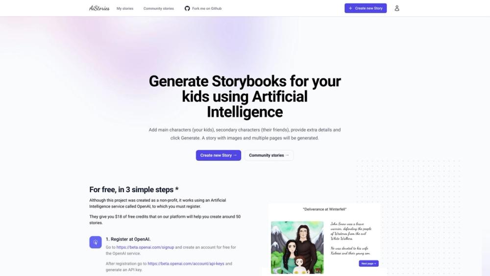 image for OpenSource Ai Stories Generator