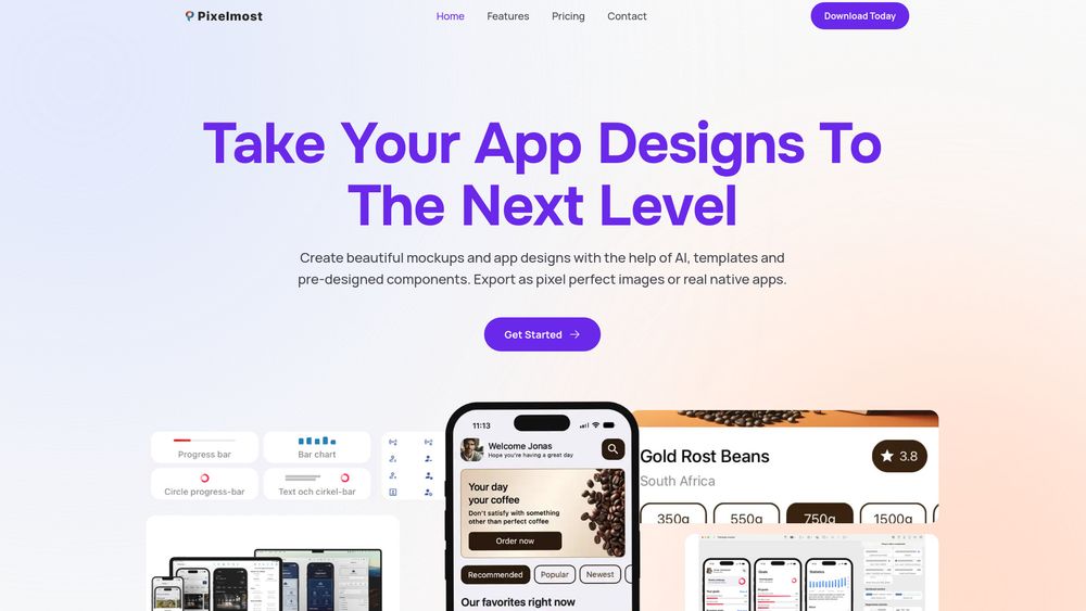 image for Pixelmost - App mockups with AI