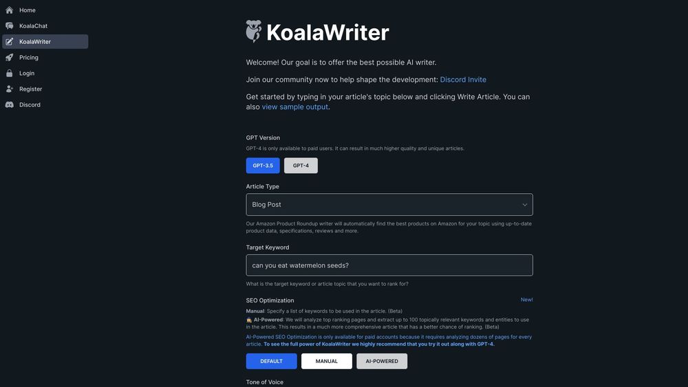 image for KoalaWriter