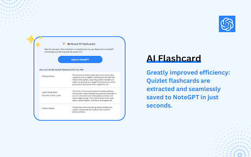 image for NoteGPT: AI Flashcard for Quizlet and Cram