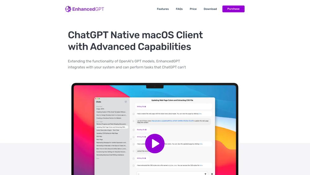 image for EnhancedGPT: macOS Client for ChatGPT