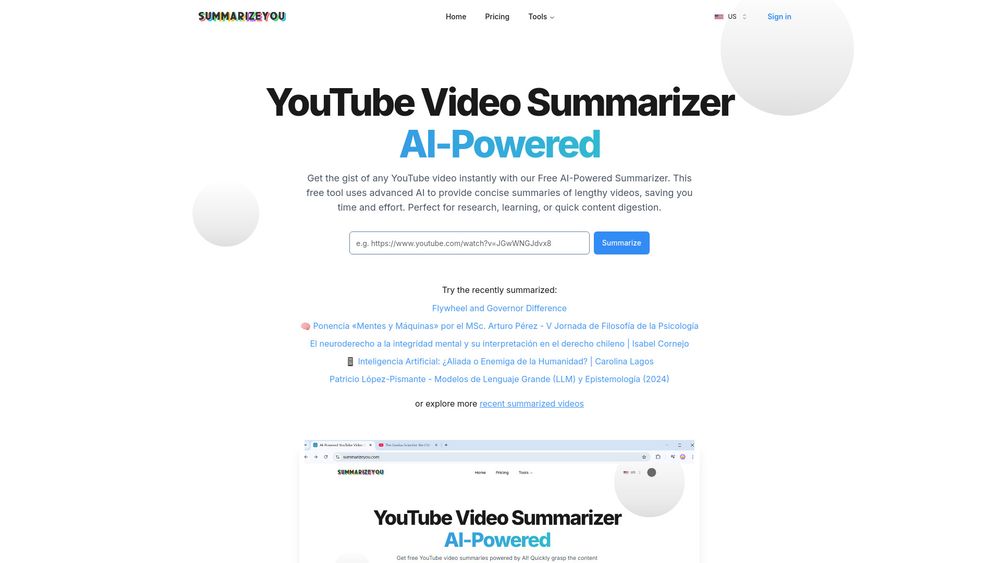 image for AI-Powered YouTube Video Summarizer