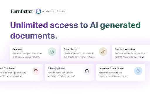 image for Earnbetter - AI Job Search Tracker.