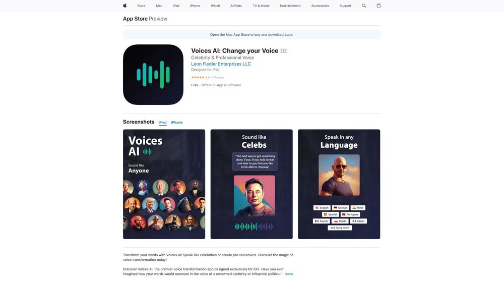 image for Voices AI: Change your Voice