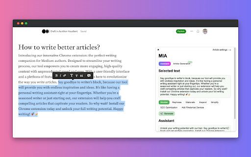image for MIA - Writing Assistant