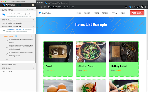 image for AnyPicker - A.I. powered No Code Web Scraper