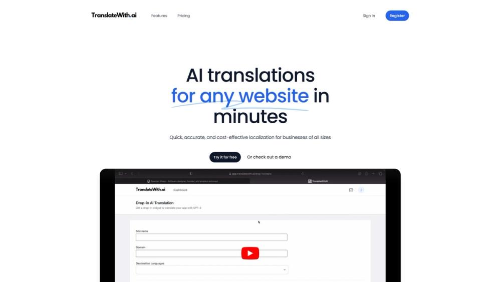 image for TranslateWith.AI