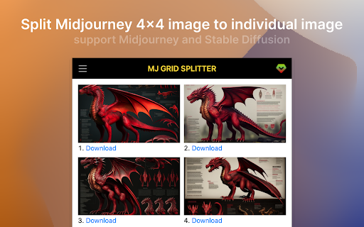 image for Midjourney Grid Splitter - Image Splitter