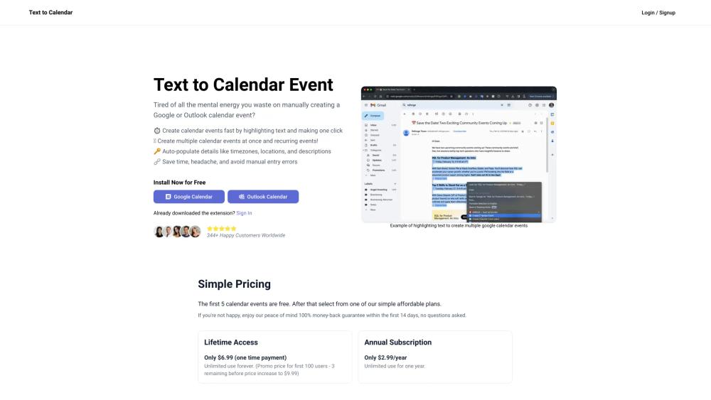 image for Text to Calendar