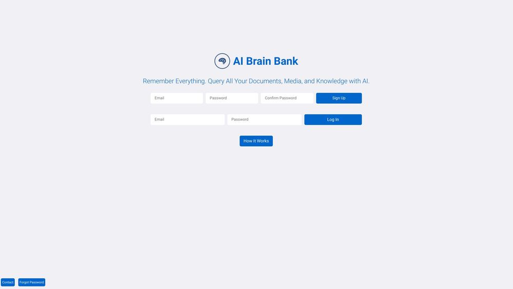image for AI Brain Bank - Chat with ALL Your Data
