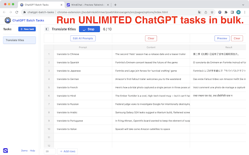 image for ChatGPT Batch Tasks Excel