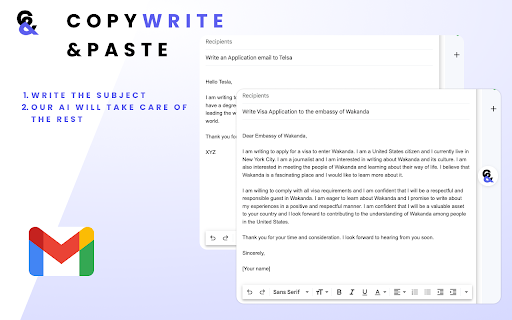 image for Copywrite & Paste - AI writing Assistant