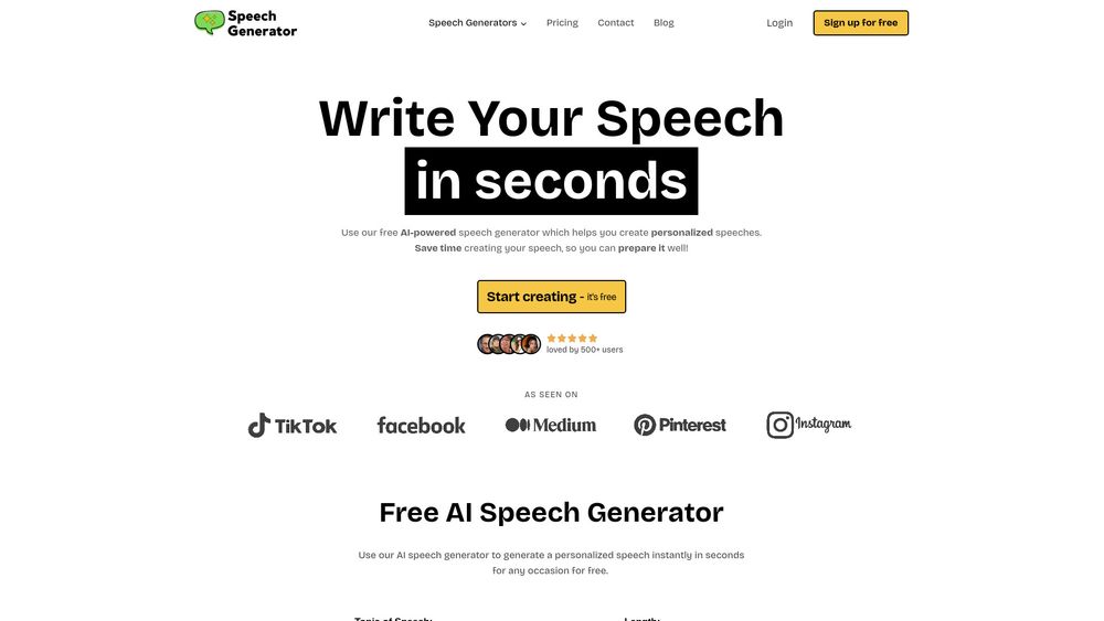 image for SpeechGeneratorAI