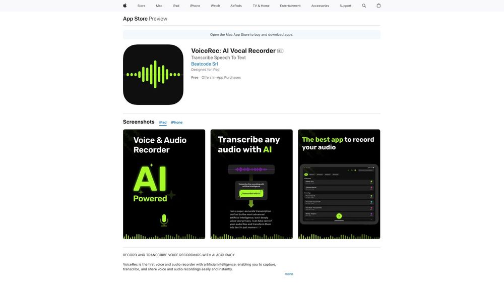 image for VoiceRec: AI Vocal Recorder