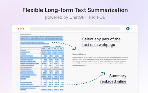 image for FoldSum | ChatGPT Text Summarization Tool