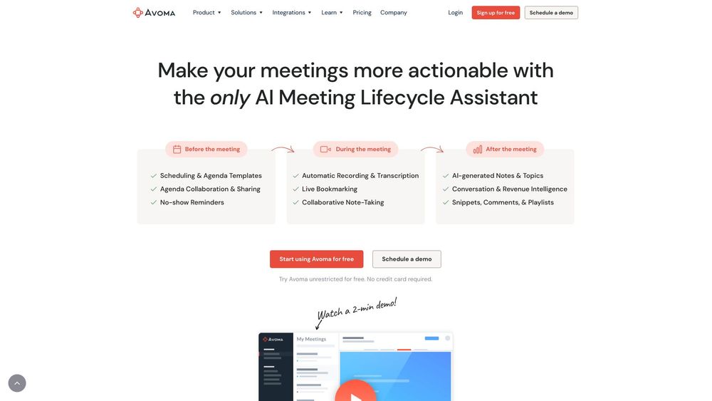 image for Avoma – AI Meeting Assistant