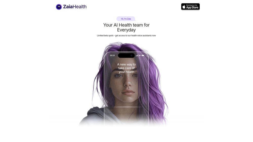 image for Zaia Health Voice Assistant (iOS App)