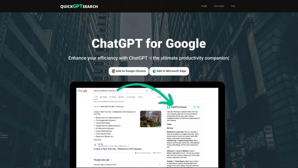 image for Quick GPT Search Chrome Extesnion