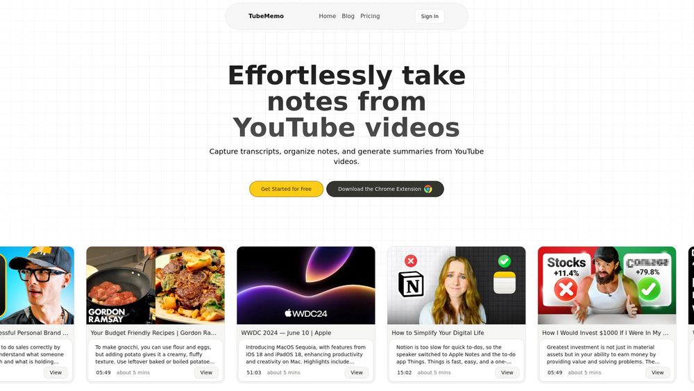 image for Tube Memo