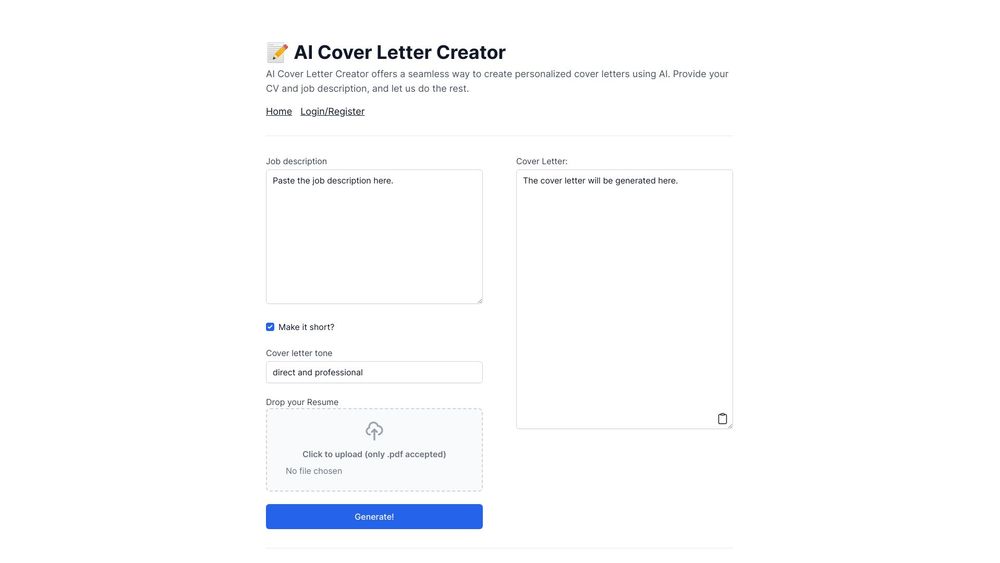 image for AI Cover Letter Creator