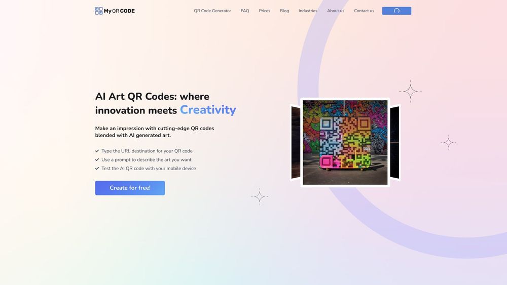 image for Free AI QR Code Generator by MyQRCode