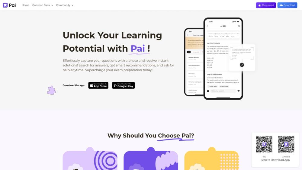 image for Pai: AI Tutor For A-Level, AP, and More