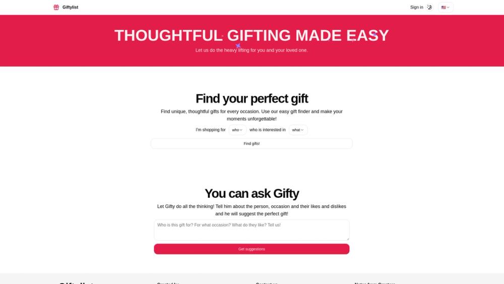 image for Giftylist.com