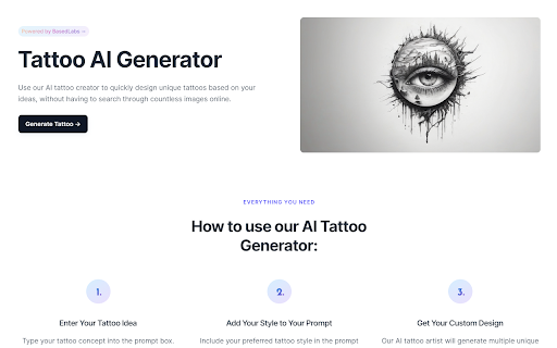 image for Tattoo AI Generator