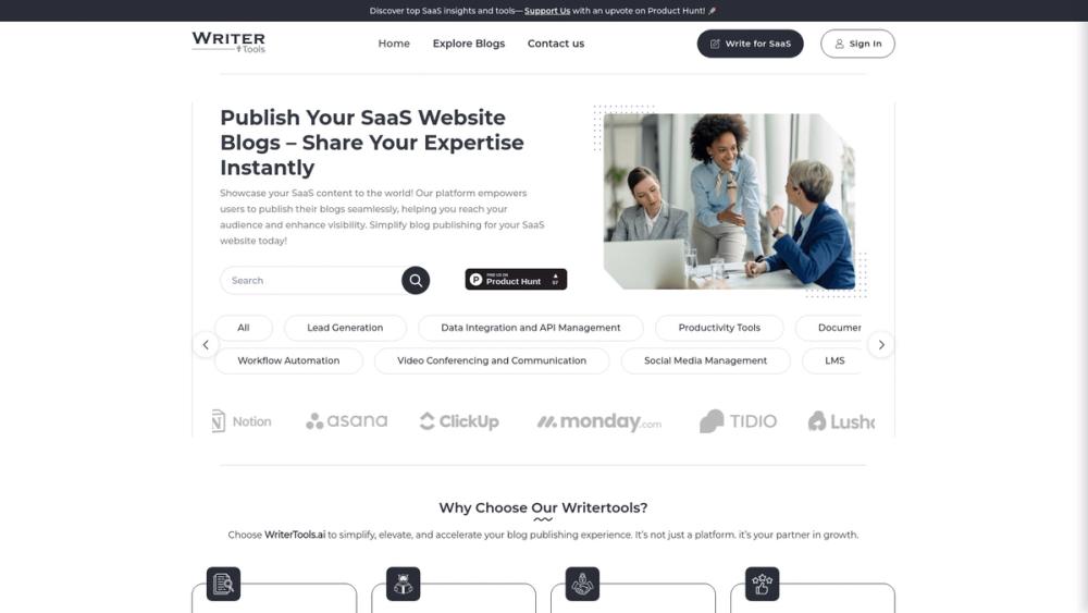 image for WriterTools : Showcase your SaaS content