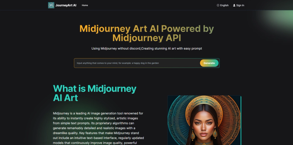 image for Midjourney Art AI Generator