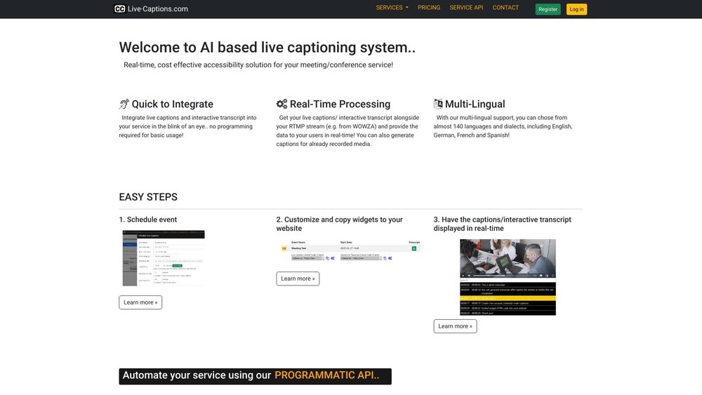 image for AI based live captioning system