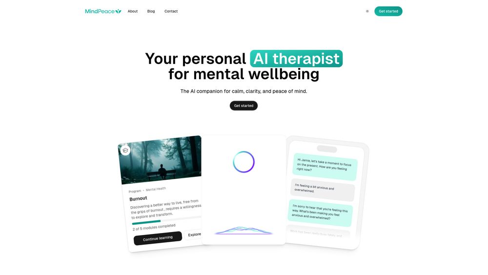 image for MindPeace - AI Therapist